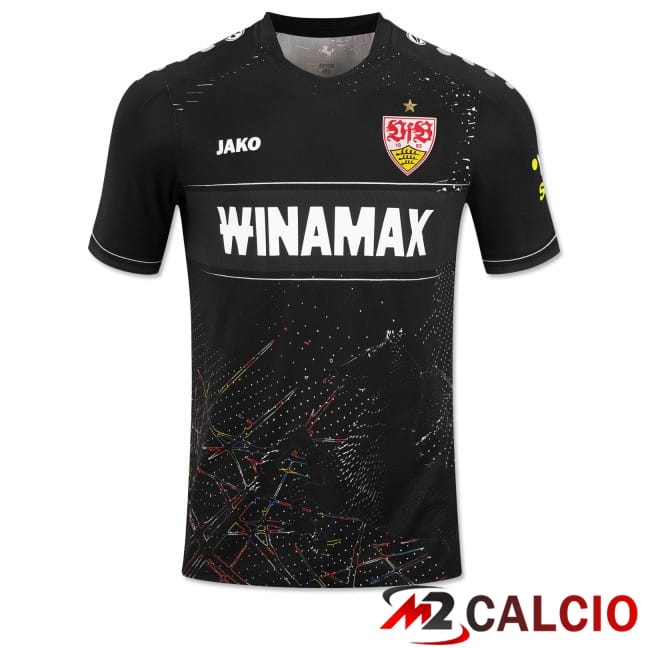 Maglie Calcio Personalizzate,Tute Calcio Squadre,Maglia Nazionale Italiana Calcio | Maglie Calcio VfB Stuttgart Terza Nero 2024/2025