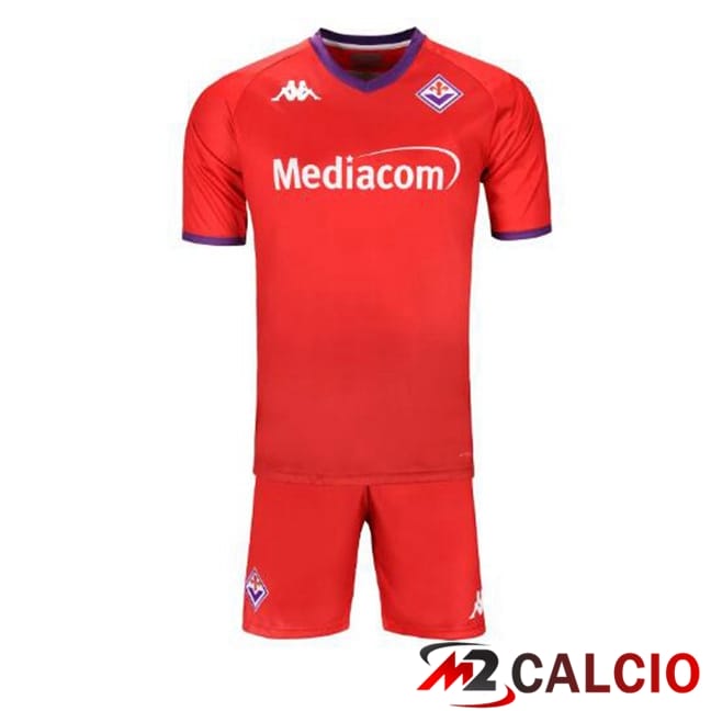 Maglie Calcio Personalizzate,Tute Calcio Squadre,Maglia Nazionale Italiana Calcio | Maglie Calcio ACF Fiorentina Bambino Terza Rosso 2024/2025