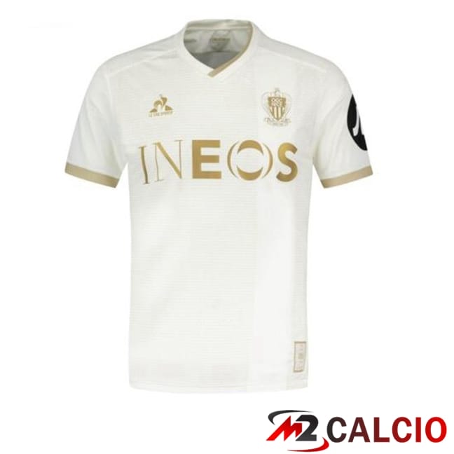 Maglie Calcio Personalizzate,Tute Calcio Squadre,Maglia Nazionale Italiana Calcio | Maglie Calcio OGC Nice Seconda Bianco 2024/2025