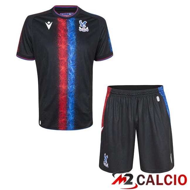 Maglie Calcio Personalizzate,Tute Calcio Squadre,Maglia Nazionale Italiana Calcio | Maglie Calcio Crystal Palace Bambino Terza Nero 2024/2025