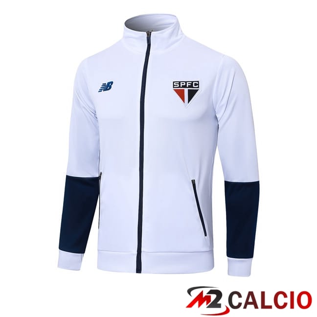 Maglie Calcio Personalizzate,Tute Calcio Squadre,Maglia Nazionale Italiana Calcio | Giacca Calcio Sao Paulo FC Bianco 2024/2025