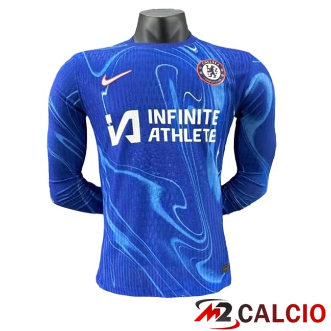 Maglie Calcio Personalizzate,Tute Calcio Squadre,Maglia Nazionale Italiana Calcio | Maglie Calcio FC Chelsea Manica Lunga Prima 2024/2025