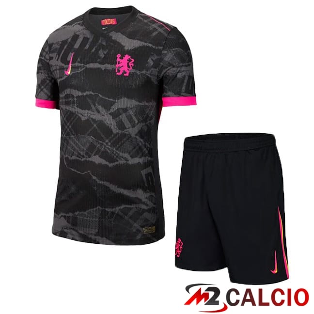 Maglie Calcio Personalizzate,Tute Calcio Squadre,Maglia Nazionale Italiana Calcio | Maglie Calcio FC Chelsea Bambino Terza Nero 2024/2025