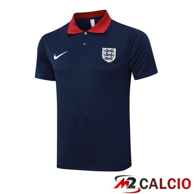 Maglie Calcio Personalizzate,Tute Calcio Squadre,Maglia Nazionale Italiana Calcio | Maglia Polo Inghilterra Blu Reale 2024/2025