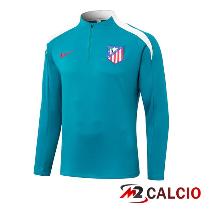 Maglie Calcio Personalizzate,Tute Calcio Squadre,Maglia Nazionale Italiana Calcio | Felpa Allenamento Atletico Madrid Blu 2024/2025