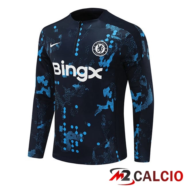 Maglie Calcio Personalizzate,Tute Calcio Squadre,Maglia Nazionale Italiana Calcio | Felpa Allenamento FC Chelsea Blu Reale 2024/2025
