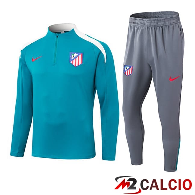 Maglie Calcio Personalizzate,Tute Calcio Squadre,Maglia Nazionale Italiana Calcio | Insieme Tuta Calcio Atletico Madrid Blu 2024/2025