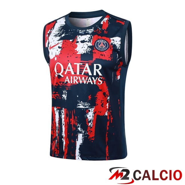 Maglie Calcio Personalizzate,Tute Calcio Squadre,Maglia Nazionale Italiana Calcio | Canotta Allenamento Paris PSG Blu Reale 2024/2025