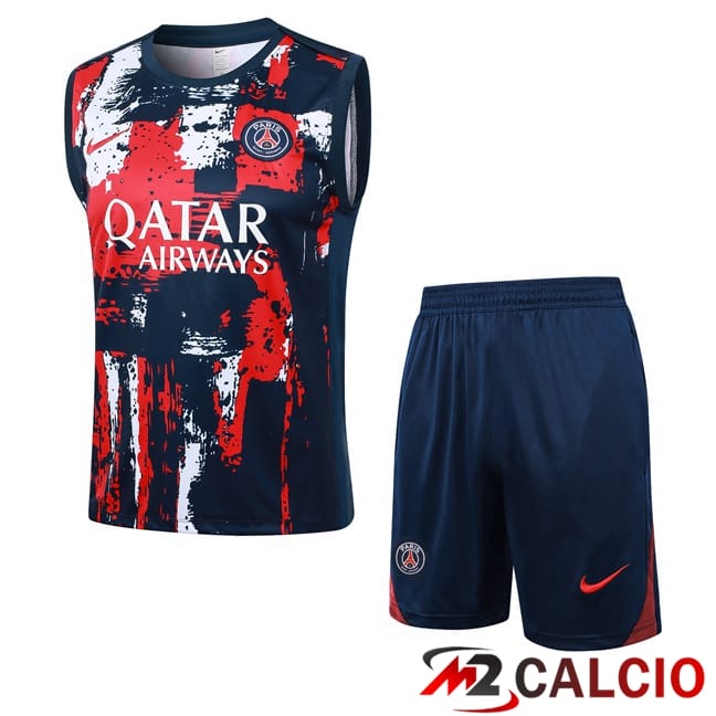 Maglie Calcio Personalizzate,Tute Calcio Squadre,Maglia Nazionale Italiana Calcio | Canotta Allenamento Paris PSG + Pantaloncini Blu Reale 2024/2025