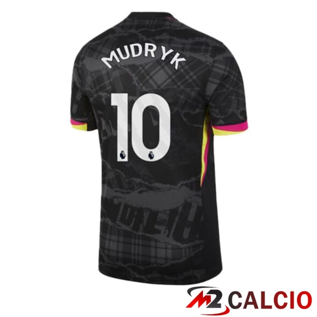 Maglie Calcio Personalizzate,Tute Calcio Squadre,Maglia Nazionale Italiana Calcio | Maglie Calcio FC Chelsea (Mudryk 10) Terza Nero 2024/2025
