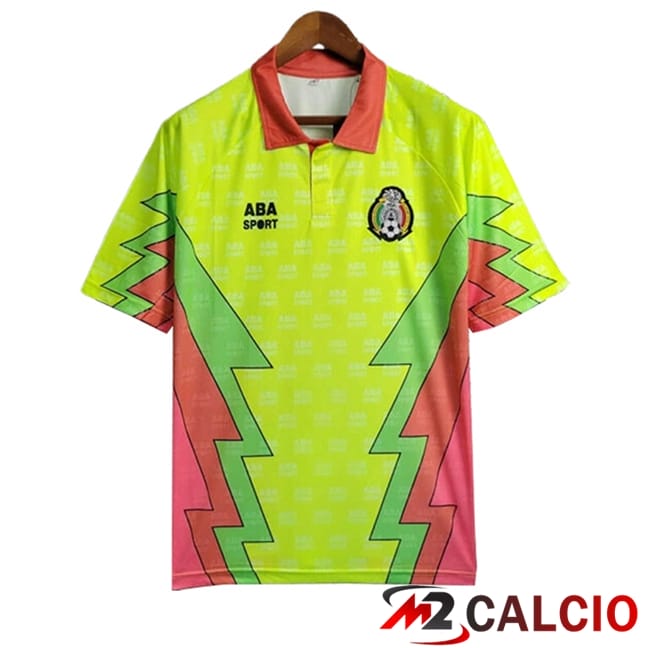 Maglie Calcio Personalizzate,Tute Calcio Squadre,Maglia Nazionale Italiana Calcio | Maglie Calcio Messico Retro Portiere Verde/Blu