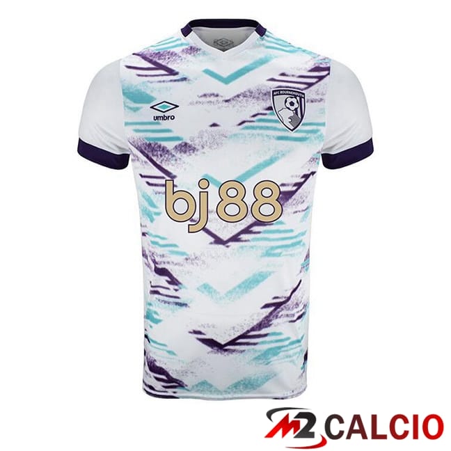 Maglie Calcio Personalizzate,Tute Calcio Squadre,Maglia Nazionale Italiana Calcio | Maglie Calcio AFC Bournemouth Seconda Bianco 2024/2025