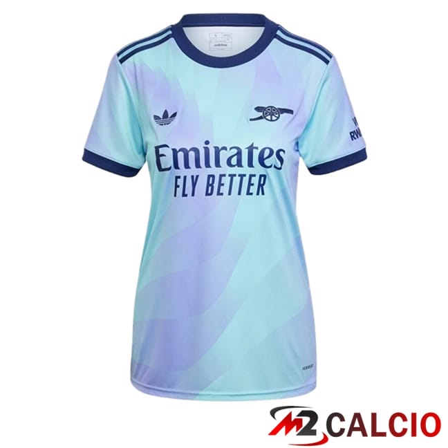 Maglie Calcio Personalizzate,Tute Calcio Squadre,Maglia Nazionale Italiana Calcio | Maglie Calcio Arsenal Donna Terza 2024/2025