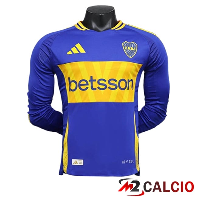 Maglie Calcio Personalizzate,Tute Calcio Squadre,Maglia Nazionale Italiana Calcio | Maglie Calcio Boca Juniors Prima Manica Lunga 2024/2025