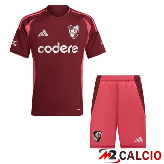 Maglie Calcio Personalizzate,Tute Calcio Squadre,Maglia Nazionale Italiana Calcio | Maglie Calcio River Plate Bambino Seconda Rosso 2024/2025