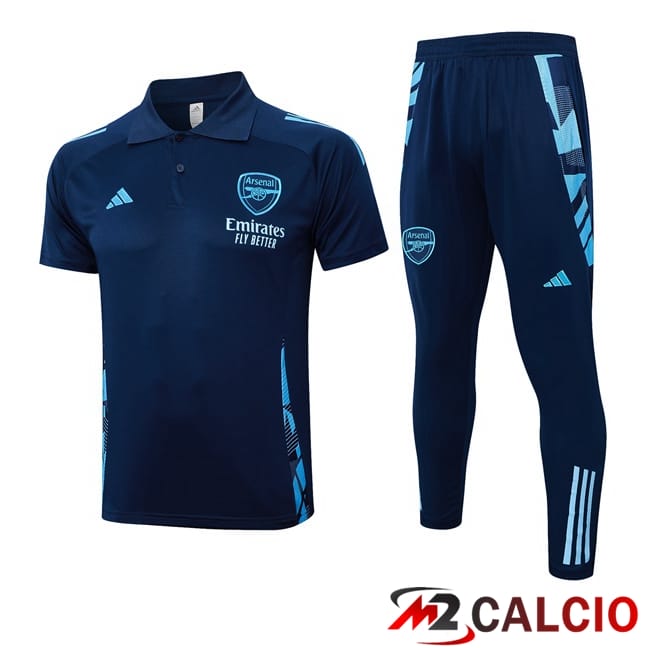 Insieme Polo Arsenal + Pantaloni Blu Reale 2024/2025