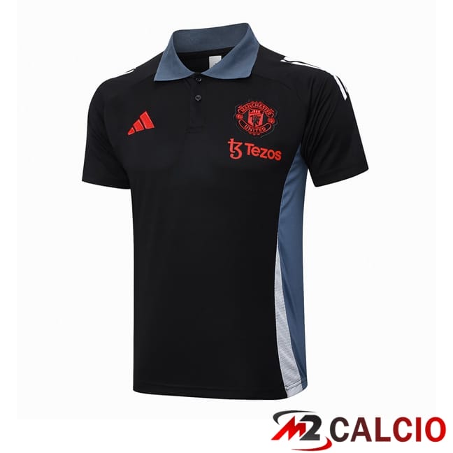 Maglie Calcio Personalizzate,Tute Calcio Squadre,Maglia Nazionale Italiana Calcio | Maglie Polo Manchester United Nero 2024/2025