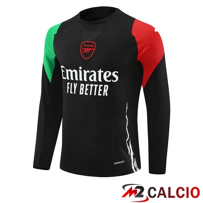Felpa Allenamento Arsenal Nero Verde Rosso 2024/2025