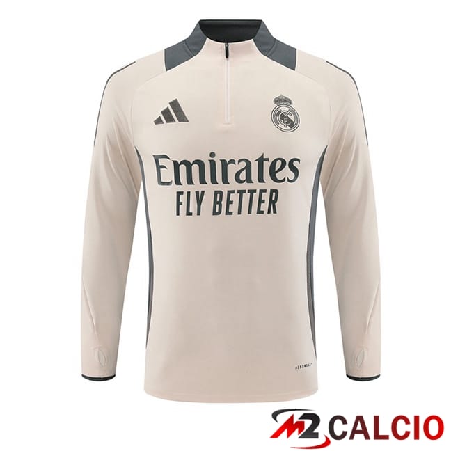 Maglie Calcio Personalizzate,Tute Calcio Squadre,Maglia Nazionale Italiana Calcio | Felpa Allenamento Real Madrid Grigio 2024/2025