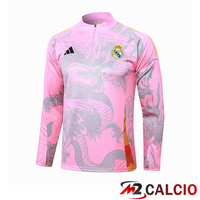 Maglie Calcio Personalizzate,Tute Calcio Squadre,Maglia Nazionale Italiana Calcio | Felpa Allenamento Real Madrid Rosa 2024/2025