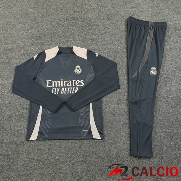 Insieme Tuta Calcio Real Madrid Grigio 2024/2025