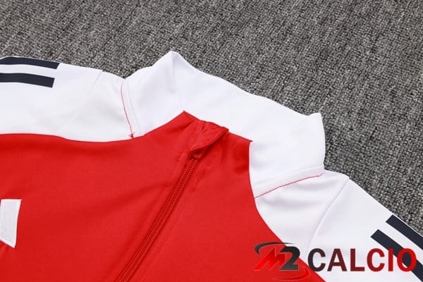 Insieme Tuta Calcio - Giacca Arsenal Rosso Bianco 2024/2025