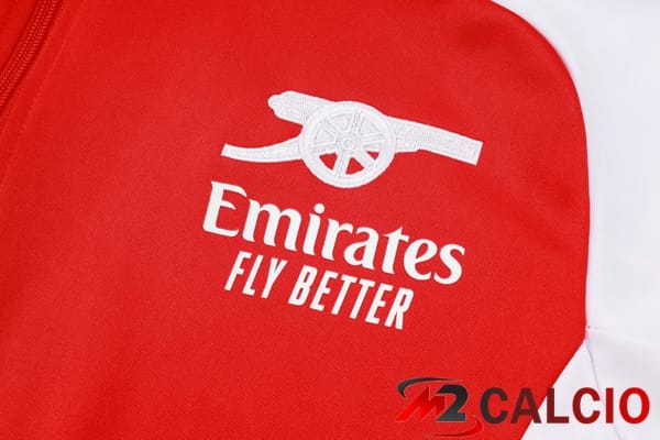 Insieme Tuta Calcio - Giacca Arsenal Rosso Bianco 2024/2025