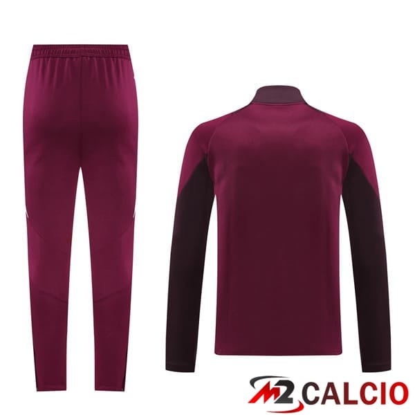 Insieme Tuta Calcio - Giacca Bayern Monaco Rosso 2024/2025
