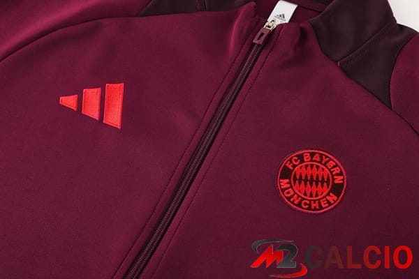 Insieme Tuta Calcio - Giacca Bayern Monaco Rosso 2024/2025