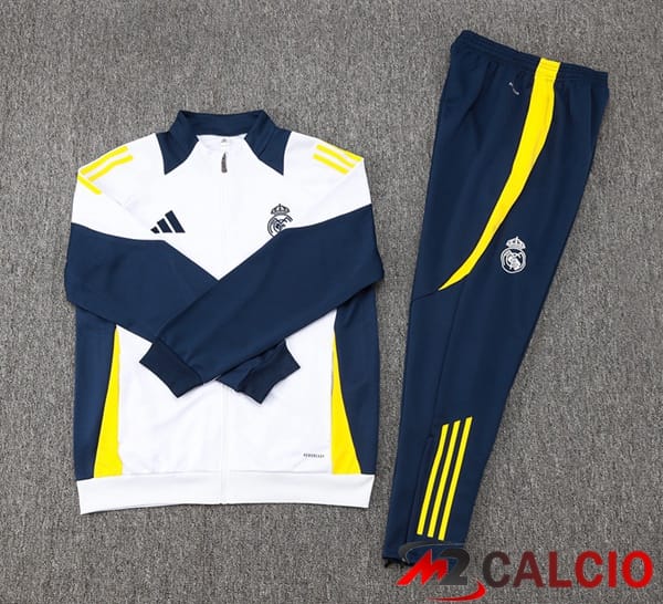 Insieme Tuta Calcio - Giacca Real Madrid Bianco 2024/2025