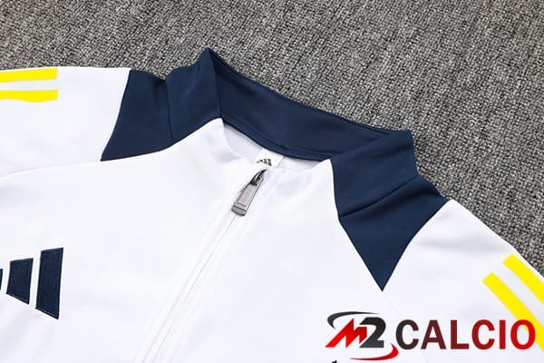 Insieme Tuta Calcio - Giacca Real Madrid Bianco 2024/2025