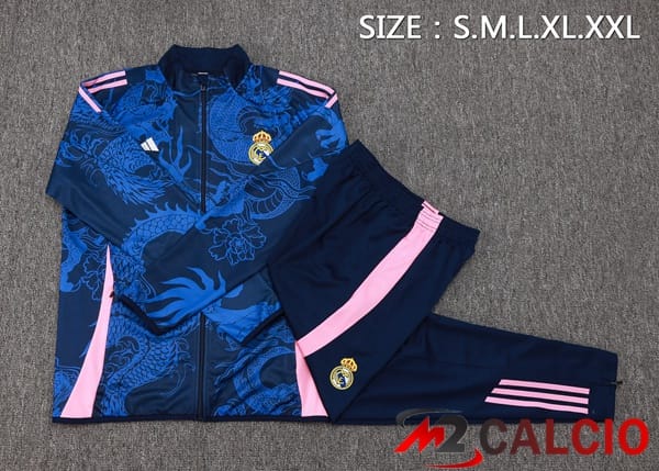 Insieme Tuta Calcio - Giacca Real Madrid Blu Reale 2024/2025