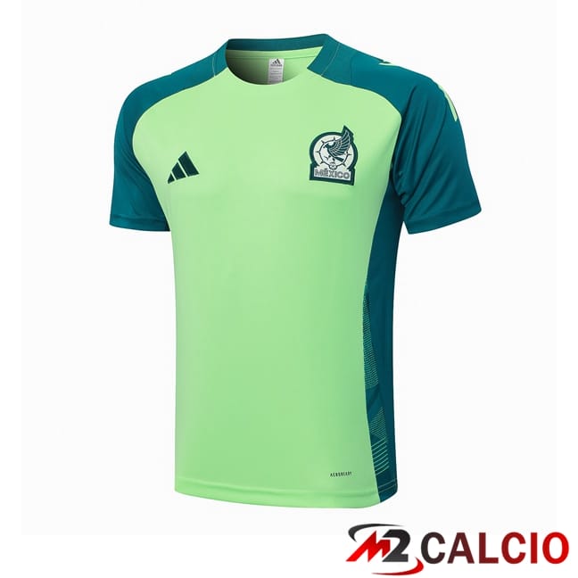 Maglie Calcio Personalizzate,Tute Calcio Squadre,Maglia Nazionale Italiana Calcio | T Shirt Allenamento Messico Verde 2024/2025