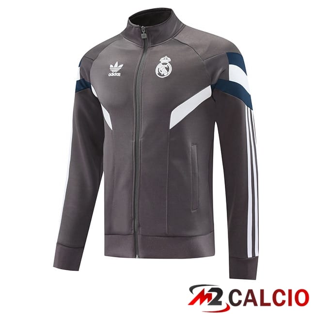 Maglie Calcio Personalizzate,Tute Calcio Squadre,Maglia Nazionale Italiana Calcio | Giacca Calcio Real Madrid Grigio 2024/2025