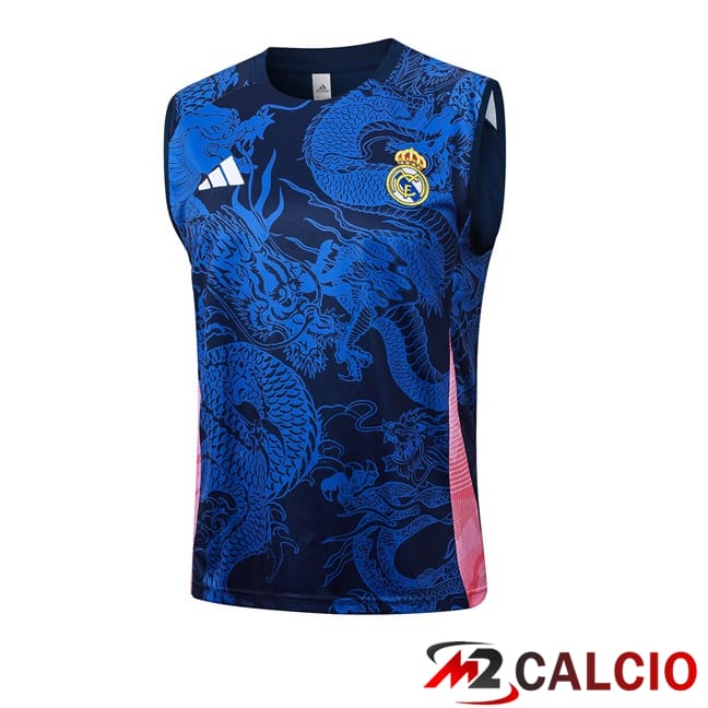 Maglie Calcio Personalizzate,Tute Calcio Squadre,Maglia Nazionale Italiana Calcio | Canotta Allenamento Real Madrid Blu Reale 2024/2025
