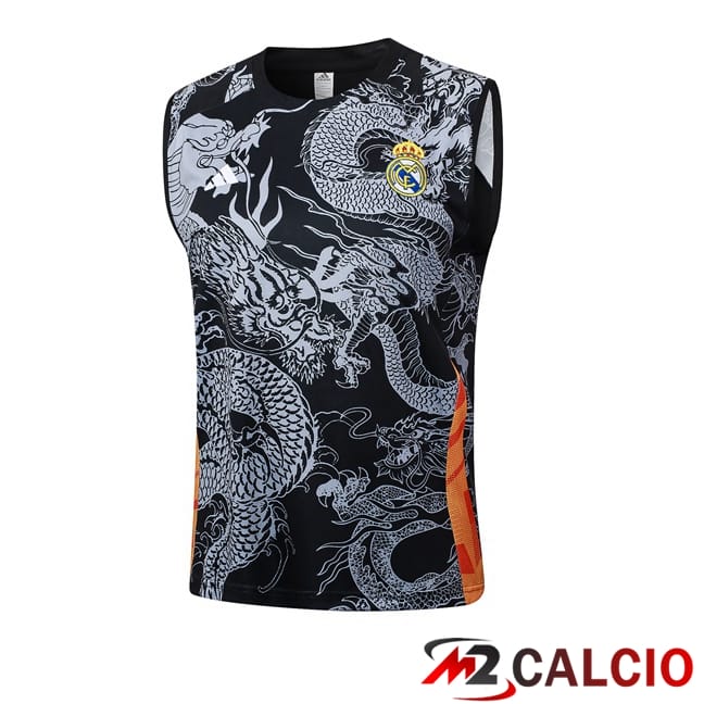 Maglie Calcio Personalizzate,Tute Calcio Squadre,Maglia Nazionale Italiana Calcio | Canotta Allenamento Real Madrid Nero 2024/2025