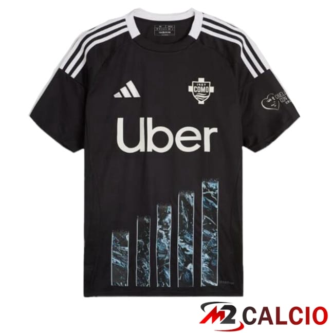 Maglie Calcio Personalizzate,Tute Calcio Squadre,Maglia Nazionale Italiana Calcio | Maglie Calcio Como 1907 Terza Nero 2024/2025