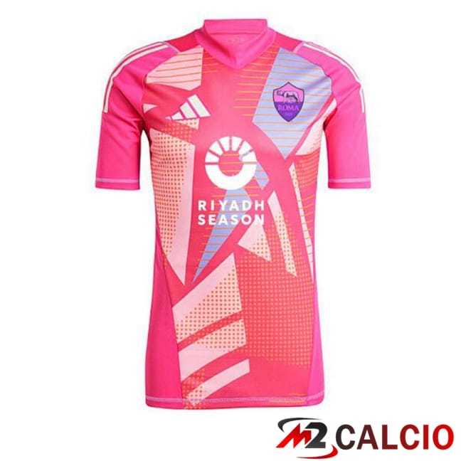 Maglie Calcio Personalizzate,Tute Calcio Squadre,Maglia Nazionale Italiana Calcio | Maglie Calcio AS Roma Portiere Rosa 2024/2025