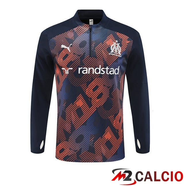 Maglie Calcio Personalizzate,Tute Calcio Squadre,Maglia Nazionale Italiana Calcio | Felpa Allenamento Marsiglia OM Blu Reale 2024/2025