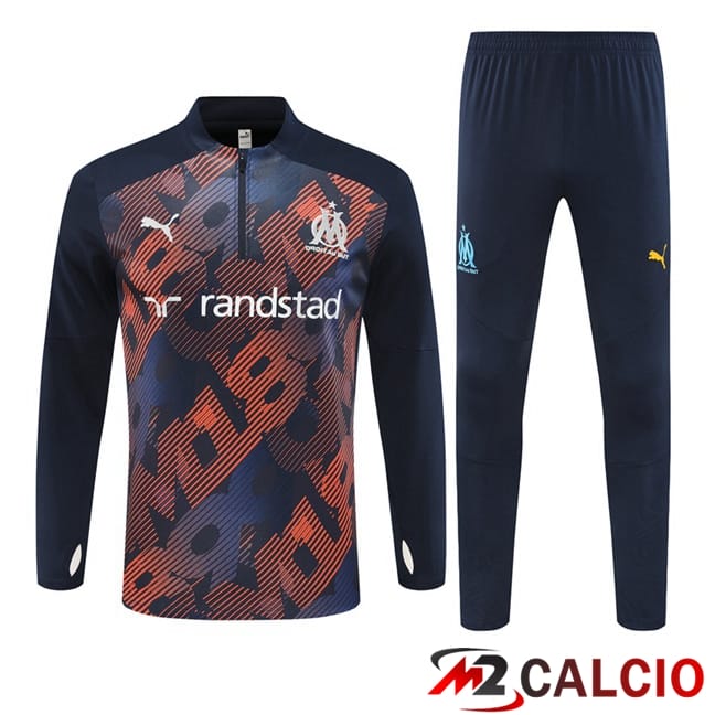 Maglie Calcio Personalizzate,Tute Calcio Squadre,Maglia Nazionale Italiana Calcio | Insieme Tuta Calcio Marsiglia OM Blu Reale 2024/2025
