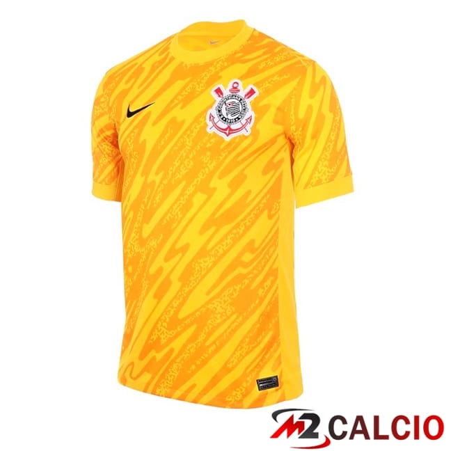 Maglie Calcio Personalizzate,Tute Calcio Squadre,Maglia Nazionale Italiana Calcio | Maglie Calcio Corinthians Portiere Giallo 2024/2025