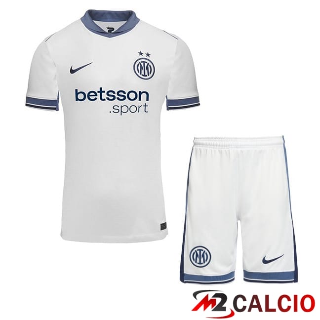 Maglie Calcio Inter Milan Bambino Seconda Bianco 2024/2025