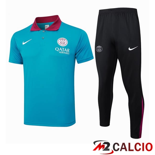 Maglie Calcio Personalizzate,Tute Calcio Squadre,Maglia Nazionale Italiana Calcio | Insieme Polo Paris PSG + Pantaloni Blu 2024/2025