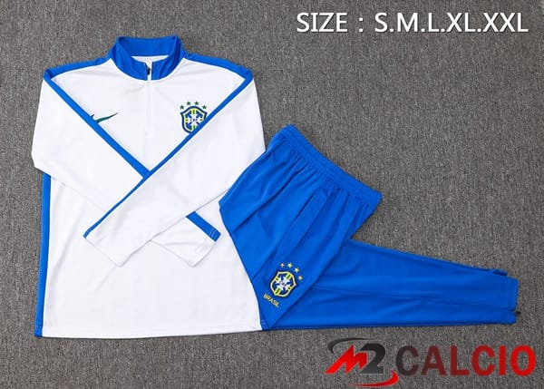 Insieme Tuta Calcio Brasile Bianco 2024/2025