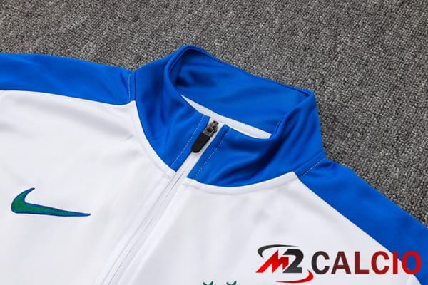 Insieme Tuta Calcio - Giacca Brasile Bianco 2024/2025