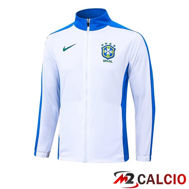 Maglie Calcio Personalizzate,Tute Calcio Squadre,Maglia Nazionale Italiana Calcio | Giacca Calcio Brasile Bianco 2024/2025