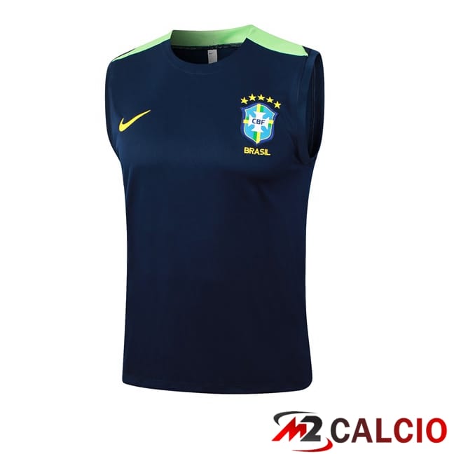 Maglie Calcio Personalizzate,Tute Calcio Squadre,Maglia Nazionale Italiana Calcio | Canotta Allenamento Brasile Blu Reale 2024/2025
