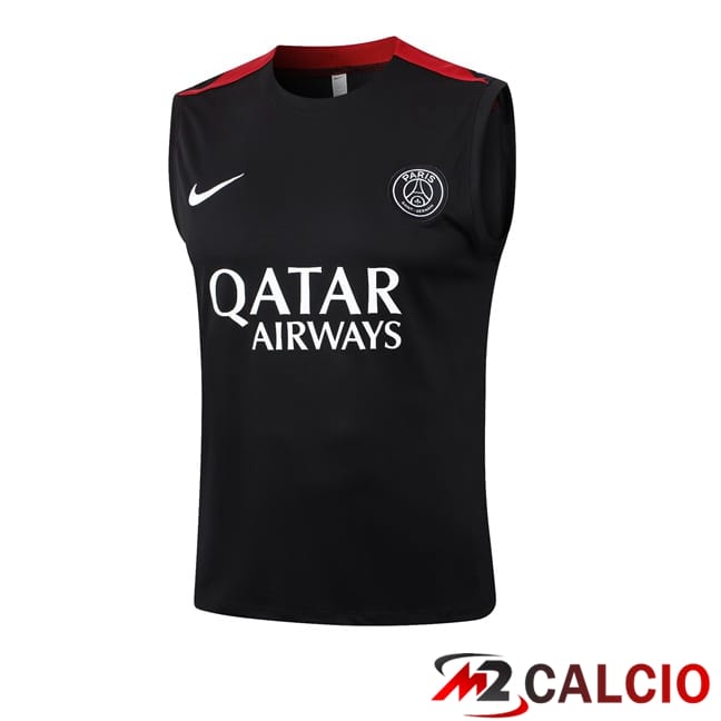 Maglie Calcio Personalizzate,Tute Calcio Squadre,Maglia Nazionale Italiana Calcio | Canotta Allenamento Paris PSG Nero 2024/2025