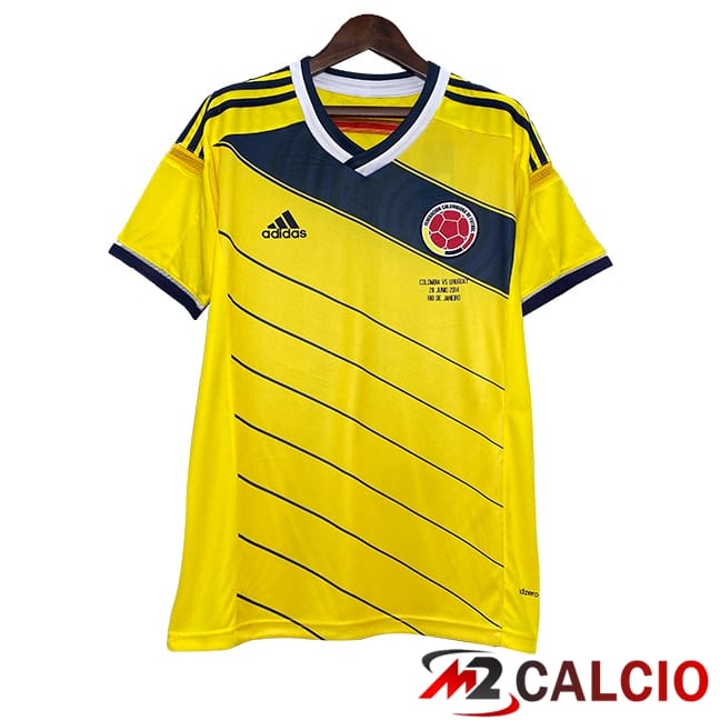Maglie Calcio Personalizzate,Tute Calcio Squadre,Maglia Nazionale Italiana Calcio | Maglie Calcio Colombia Retro Prima 2014