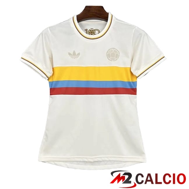 Maglie Calcio Personalizzate,Tute Calcio Squadre,Maglia Nazionale Italiana Calcio | Maglie Calcio Colombia Donna 100th Anniversary Edition 2024/2025
